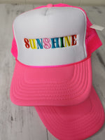 Sunshine Embroidered Trucker Hat