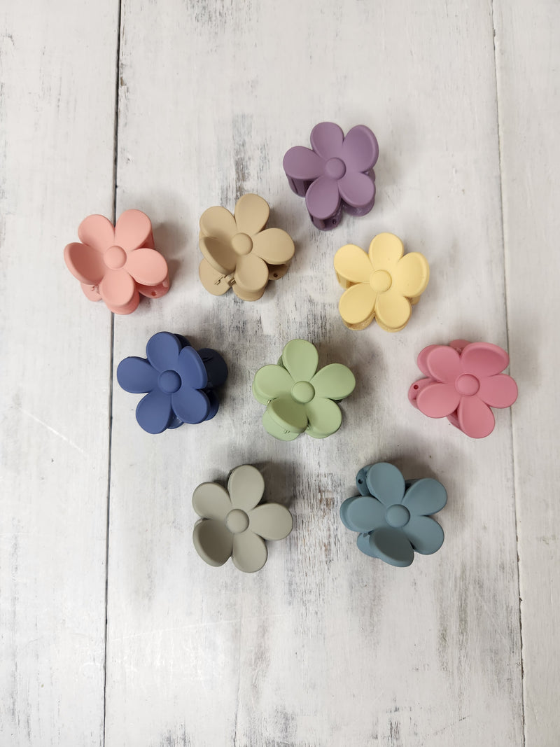 Flower Claw Clips (Set of 9)
