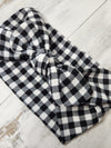 Headhug - Black Gingham Faux Bow