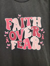 "Faith Over Fear" Breast Cancer Awareness Graphic Tee