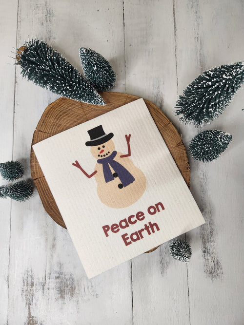 Peace On Earth Swedish Dish Cloth