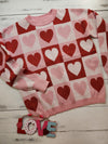My Valentine Checkerboard Heart Sweater