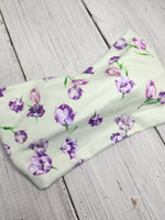 Headhug - Floral Mint & Purple Faux Bow