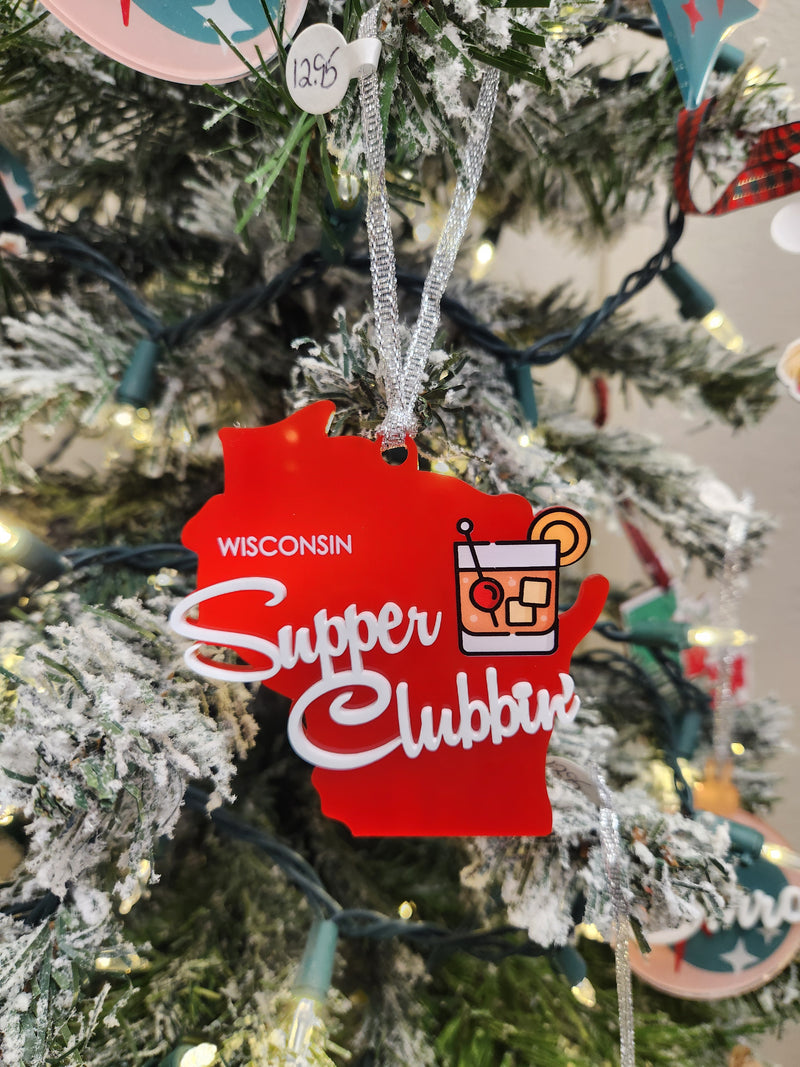 Supper Clubbin' Wisconsin Ornament