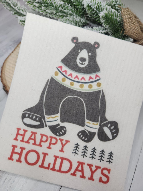 Happy Holiday Swedish Dish Cloth