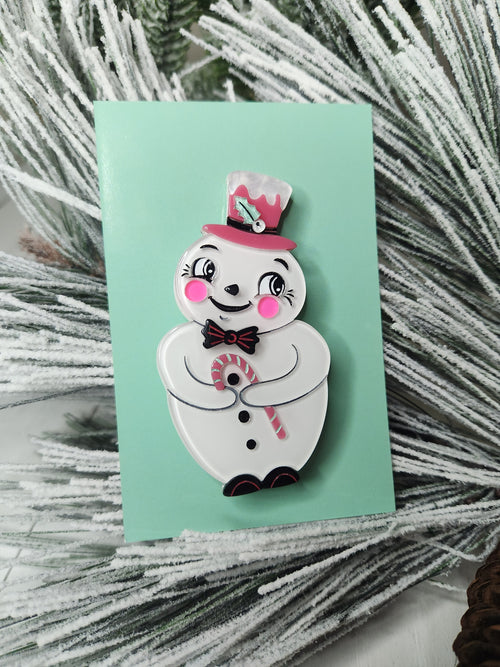 Love at Frost Sight Snowman Brooch