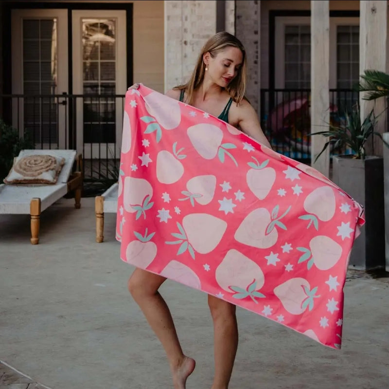 Strawberry Quick Dry Beach Towel