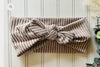 Light Brown Textured Faux Bow Headhug