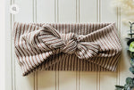 Light Brown Textured Faux Bow Headhug