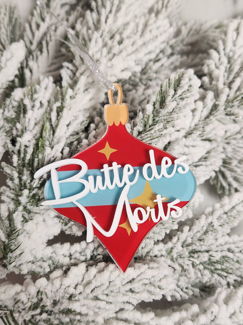 Butte Des Morts Acrylic Vintage Ornament