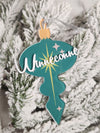 Winneconne Acrylic Vintage Ornament - Green
