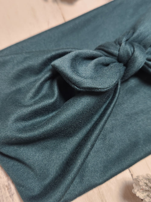 Forrest Green Faux Bow Headhug