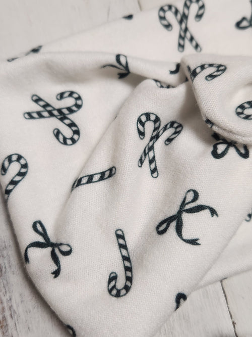 Green Candy Cane Faux Bow Headhug