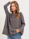 Beloved Two Pocket Sweater - Charcoal