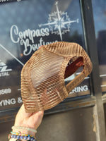 Really Busy Dilly Dallying | Foam Trucker Hat | Bubble Letters - Brown