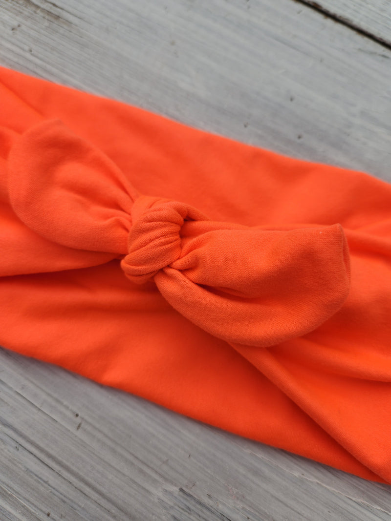 Headhug - Neon Orange Faux Bow