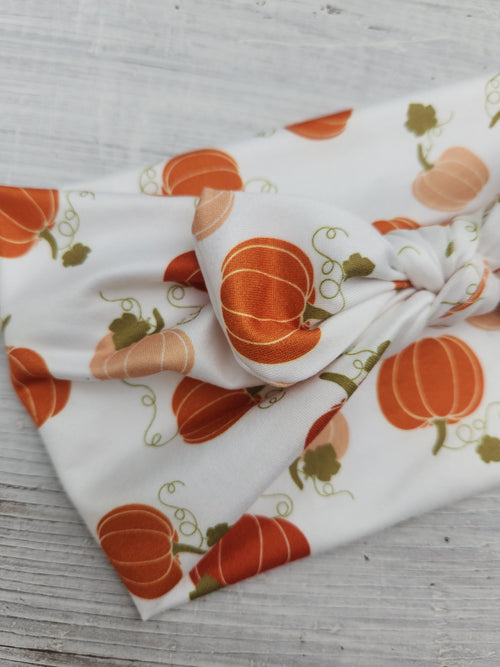 Pumpkin Faux Bow Headhug