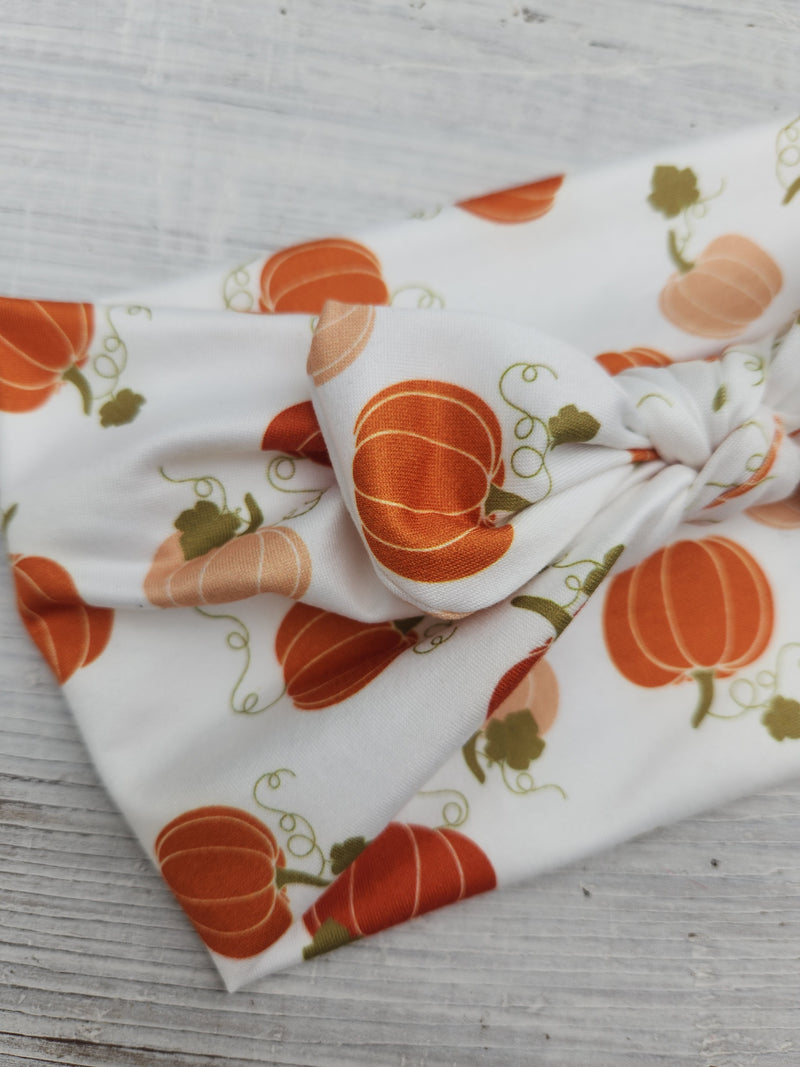 Pumpkin Faux Bow Headhug