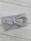Grey Textured Faux Bow Headhug