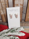 Peppermint Latte Handmade Clay Earrings