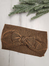 Brown & Black Textured Faux Bow Headband
