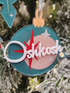 Oshkosh Acrylic Vintage Ornament