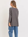 Beloved Two Pocket Sweater - Charcoal