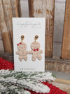 Gingerbread Girl & Boy Handmade Clay Earrings