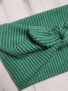 Holiday Green Textured Faux Bow Headhug