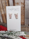 Peppermint Latte Handmade Clay Earrings