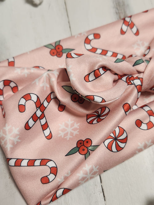 Candy Cane Lane Faux Bow Headhug
