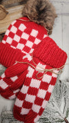 The Red & Pink Color Pop Check Mittens