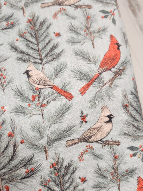 Waffle Kitchen Towel with Hanging Loop - Vintage Cardinal