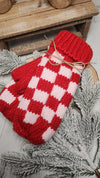 The Red & Pink Color Pop Check Mittens