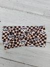 Pumpkin Checkered Faux Bow Headhug
