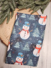 Waffle Kitchen Towel with Hanging Loop - Snowman