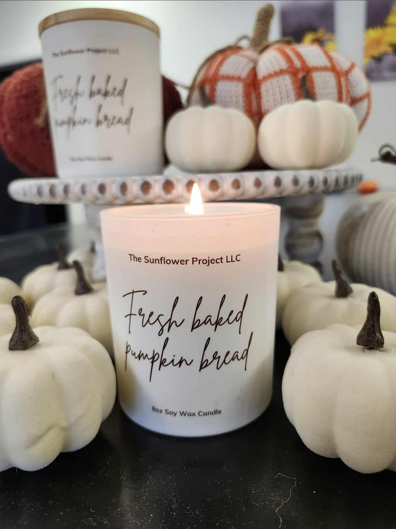 Fresh Baked Pumpkin Bread Soy Wax Candle (8oz)