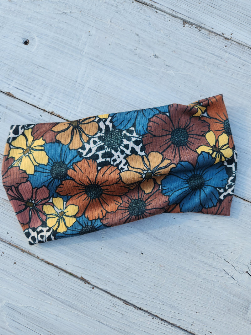 Wild Floral Faux Bow Headhug