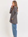 Beloved Two Pocket Sweater - Charcoal