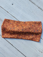 Brown Polka-Dot Faux Bow Headhug