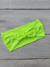 Headhug - Safety Green Faux Bow