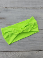 Headhug - Safety Green Faux Bow