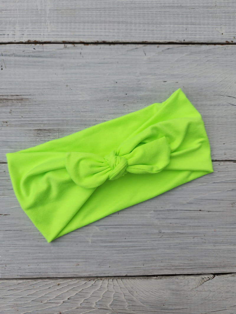 Headhug - Safety Green Faux Bow
