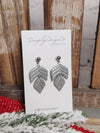 Silver Leaf Handmade Clay Earrings