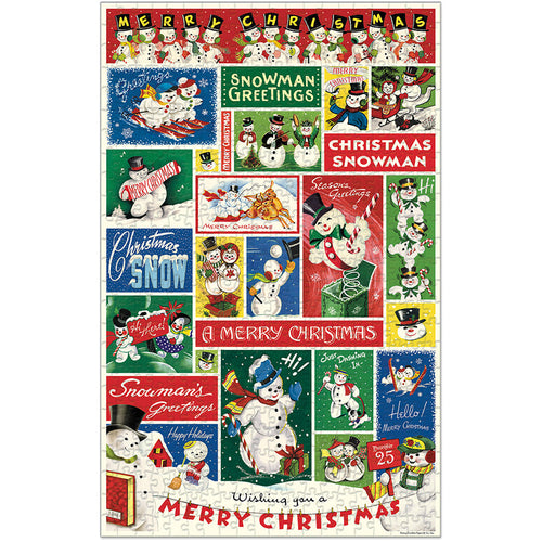 Cavallini 500pc. Puzzle - Christmas Snowman