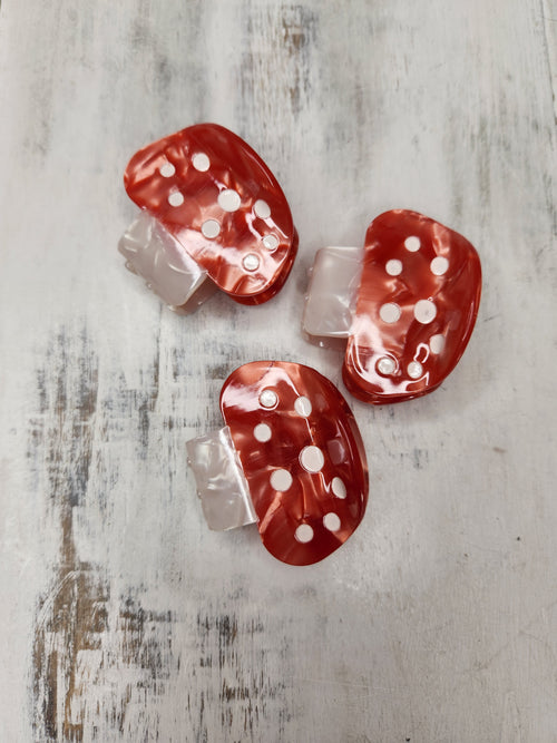 Mushroom Hair Clips