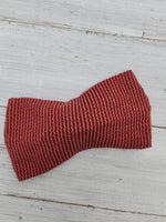 Dark Rust Textured Faux Bow Headhug