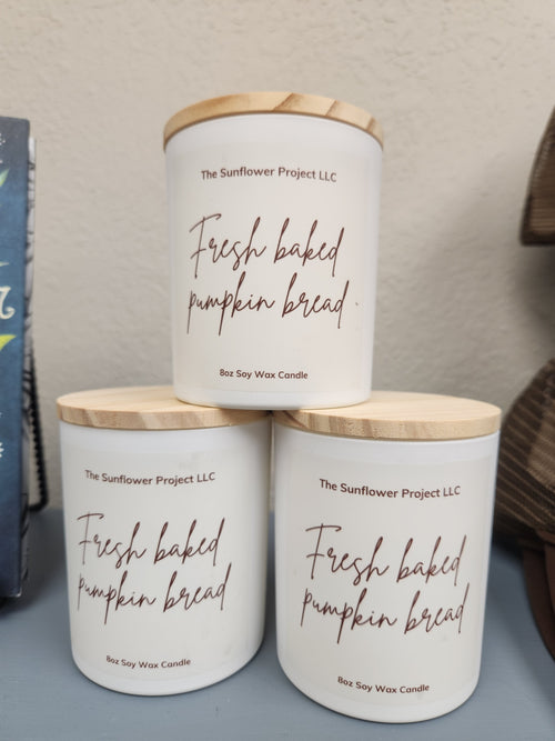 Fresh Baked Pumpkin Bread Soy Wax Candle (8oz)