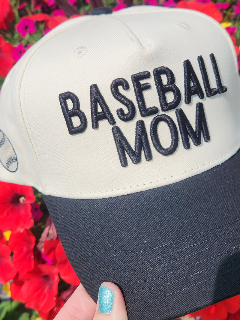 Baseball Mom | Embroidered Snapback Trucker Hat