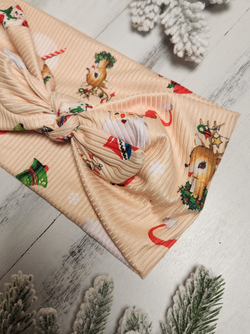 Vintage Christmas Faux Bow Headhug